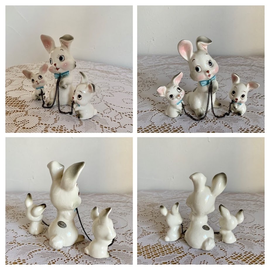  Showa Retro | заяц керамика seven коричневый ina украшение кролик 