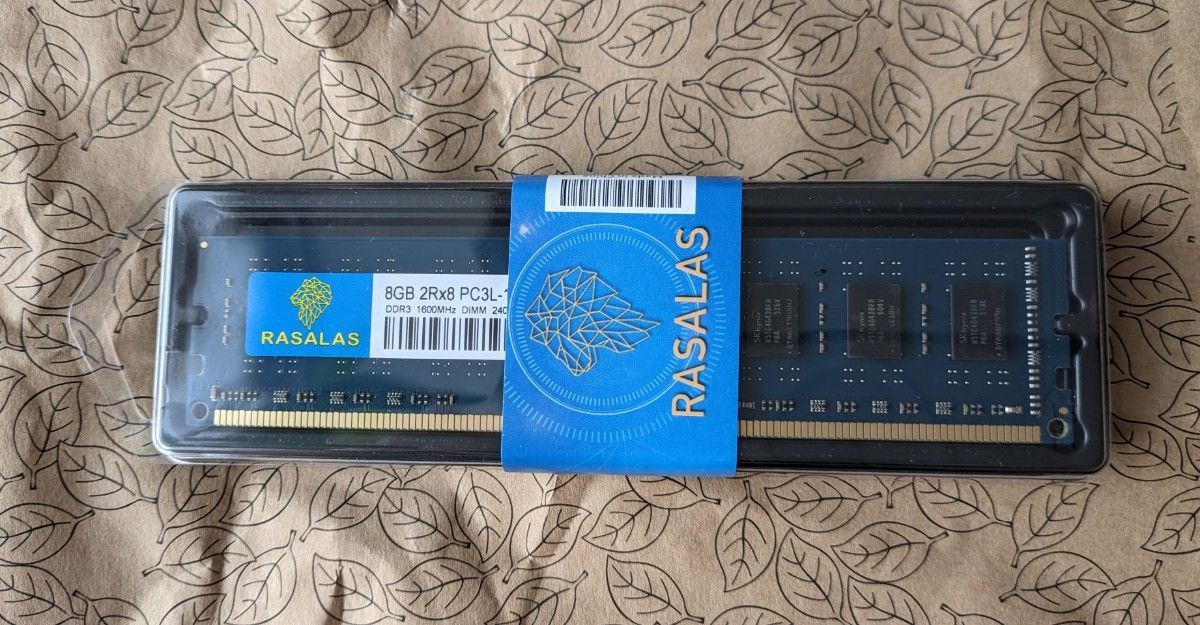 RASALAS メモリ　DDR3L 8GB　PC3L12800U 240ピン