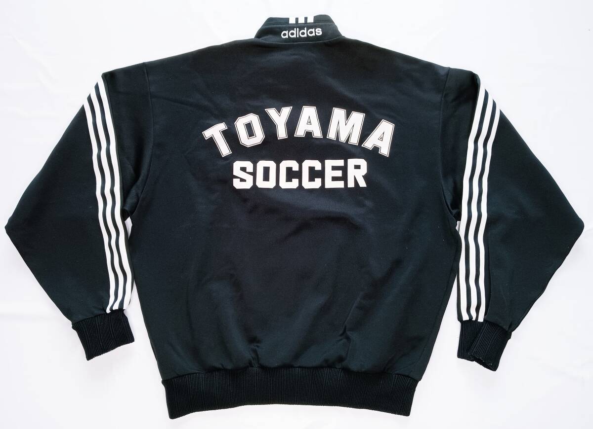 1980年代後半 adidas製 TOYAMA HIGH SCHOOL SOSSER 富山高校サッカー部 トレーニングジャージ No.33(黒XO相当)_画像2