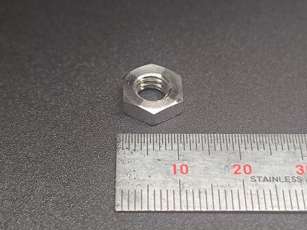 64チタン M6 P1.00 t=3.6mm 薄ナット/3種ナット_平面(対辺)10mm