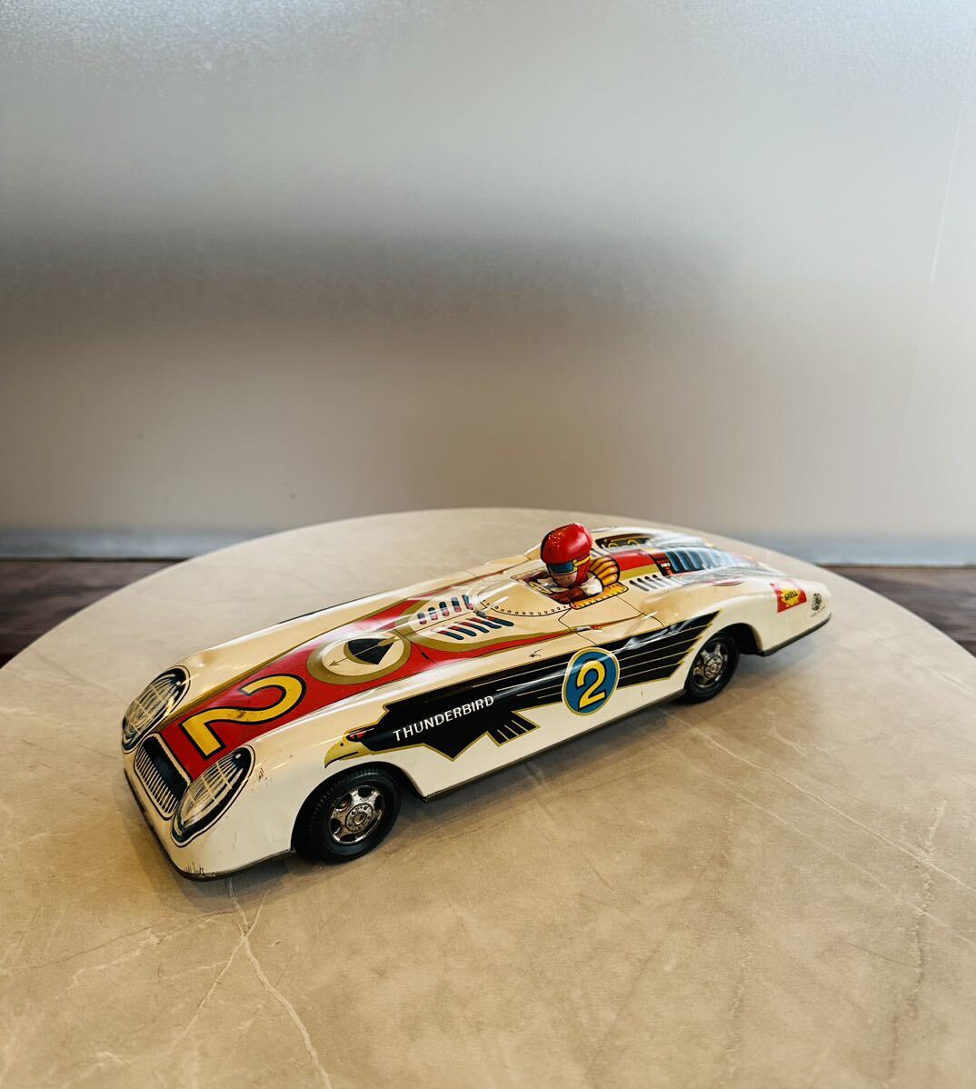 ● サンダーバード レーシングカー ブリキ おもちゃ 昭和レトロ ビンテージ 保管品 ●_画像1