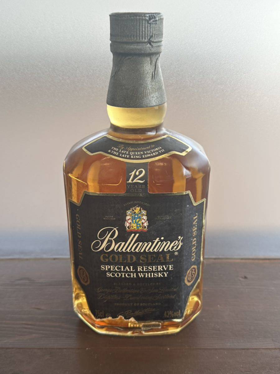 ●【未開栓】Ballantines バランタイン12年 ゴールドシール 750ml 43% ウィスキー 保管品●_画像1