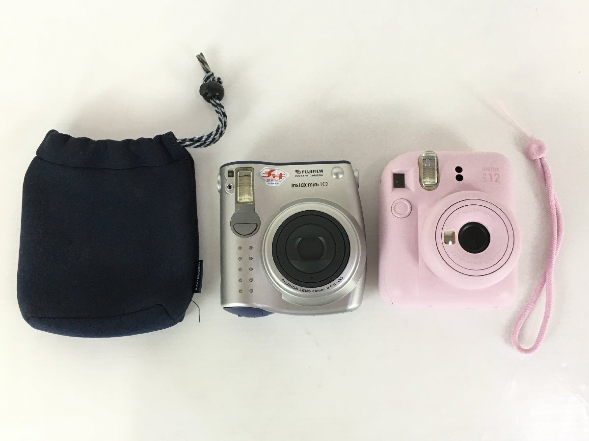 INSTAX MINI 12 INSTAX MINI 10 Cheki 2 piece set FUJIFILM Fuji Film set sale used wa*105