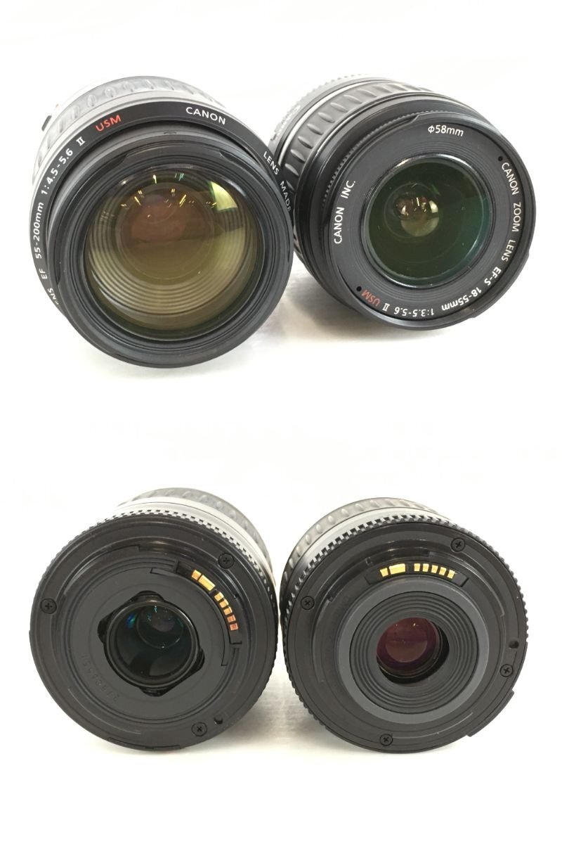 【ジャンク品】Canon キャノン EOS Kiss Digital X レンズ 2個 セット まとめ売り 18-55mm 55-200mm デジタルカメラ wa◇105_画像8