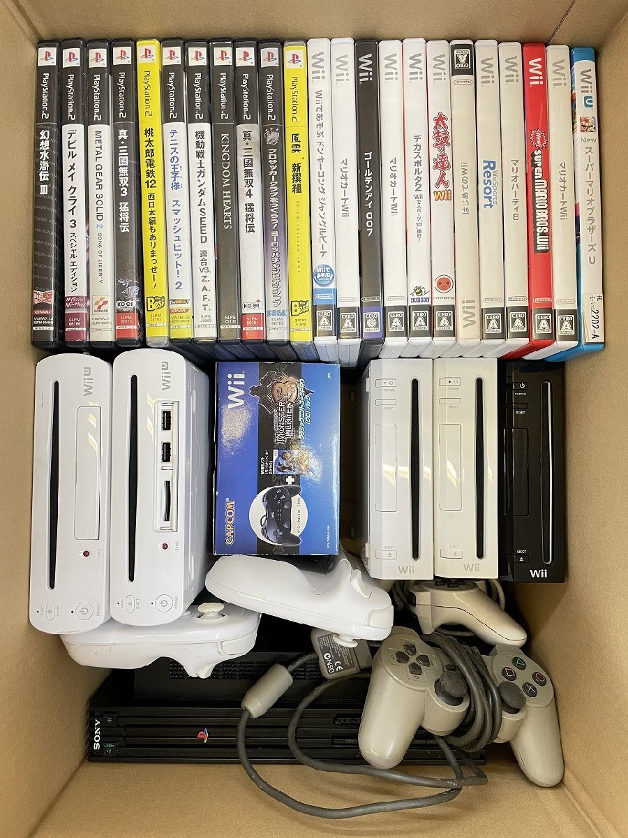 【ジャンク品】 ゲーム機器 セット ② 検索： PS2 本体 ソフト WII WIIU コントローラ wa◇56_画像1