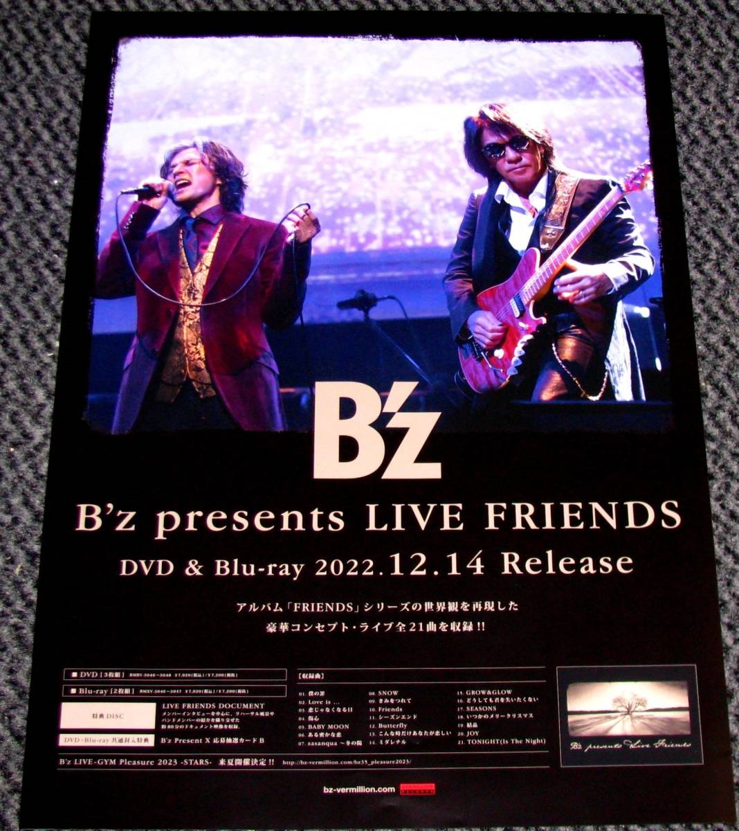 B'z presents LIVE FRIENDS 告知ポスター 稲葉浩志 松本孝弘_画像1