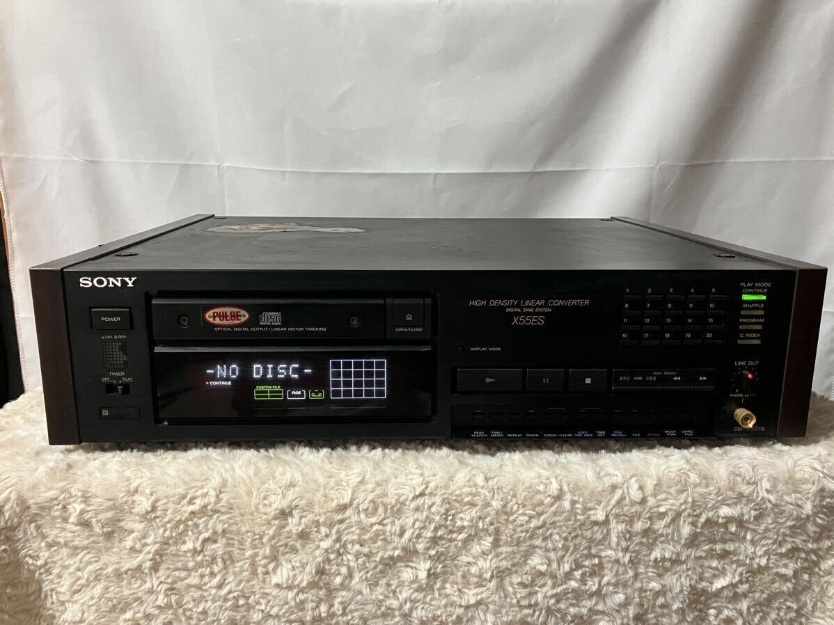 【動作品】SONY CDP-X55ES ソニー CDプレーヤー ハイデンシティ リニアコンバーターシステム オーディオ機器 音響機器 の画像1