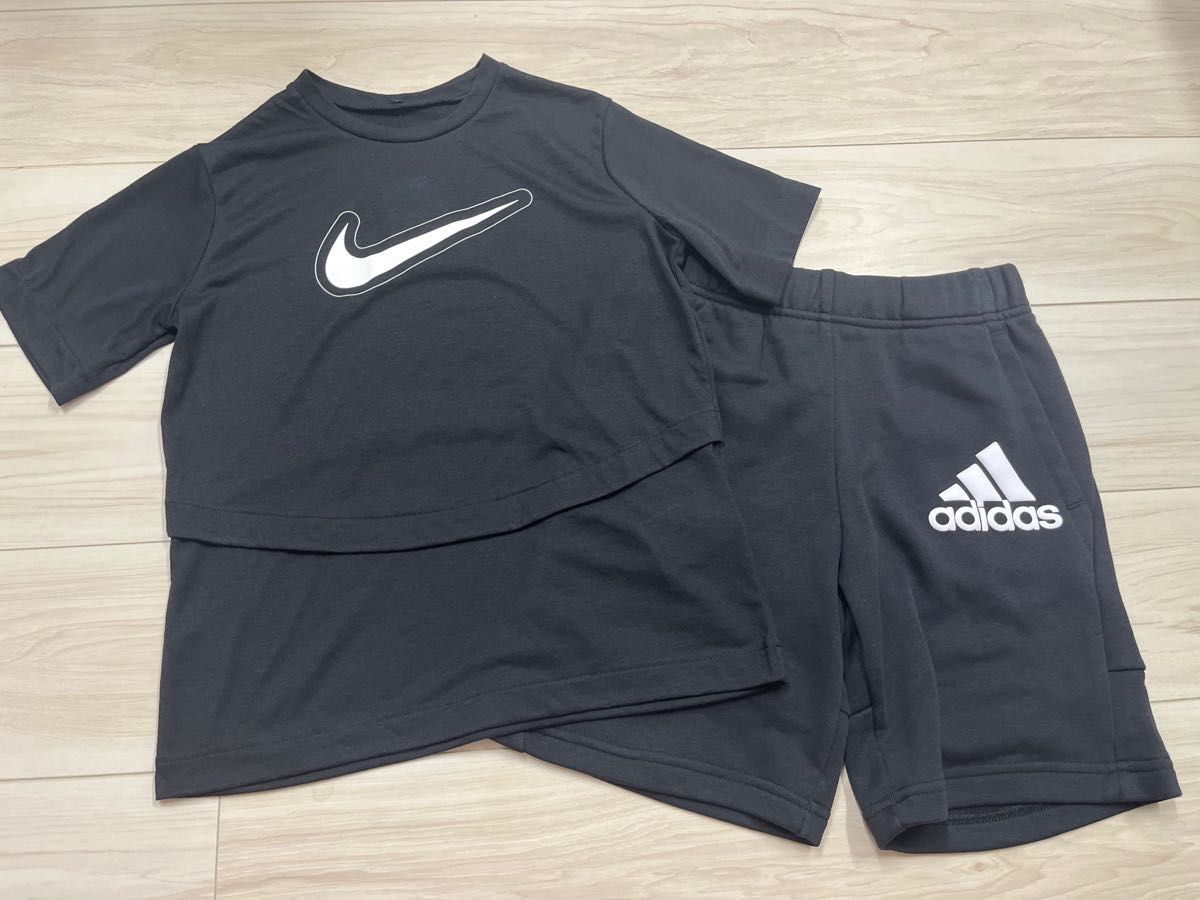 NIKE ナイキ　adidas アディダス　半袖Tシャツ　トップス　短パン　ハーフパンツ　スポーツウェア　160㎝