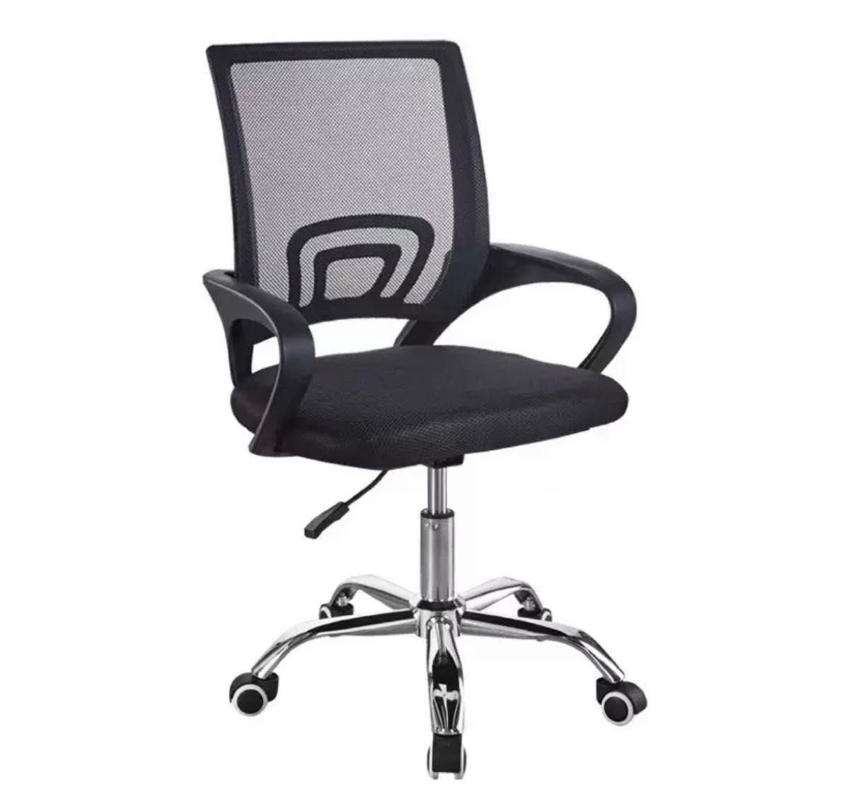 新品 オフィスチェア デスクチェア パソコンチェア 事務椅子 ブラック　頑丈な金属製脚部