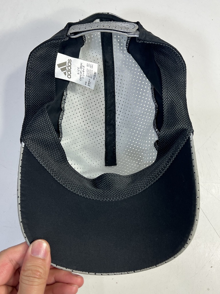 adidas アディダス 帽子 キャップ メッシュ ロゴ 57～60cm USED 中古 R601_画像6