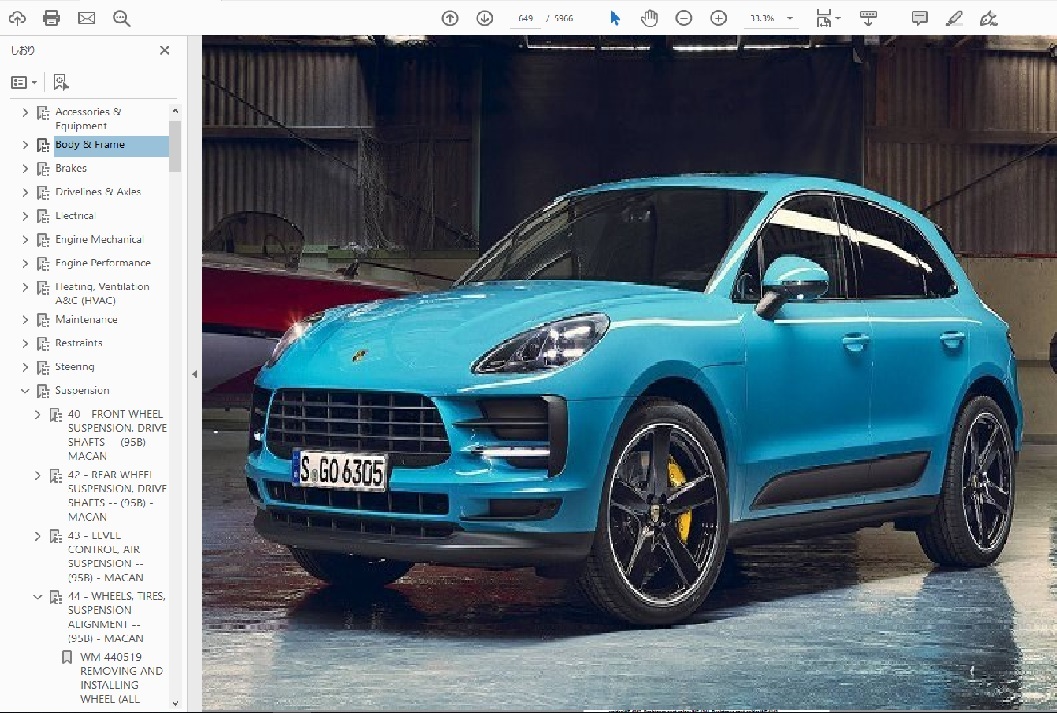 ポルシェ MACAN マカン（2014-2017）  ワークショップ&リペアマニュアル配線図 整備書の画像1