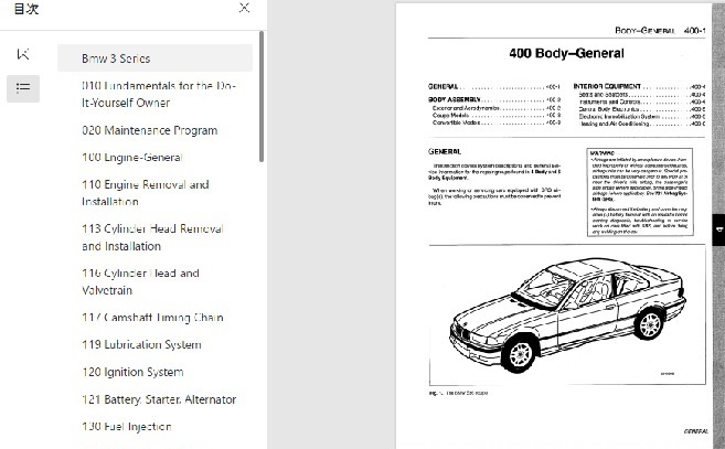 BMW E36 (1992-1998) service book Work shop manual & distribution electro- map 