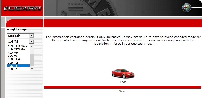 ALFA アルファロメオ 156 ワークショップ　電子マニュアル 整備書 配線図 修理書　e-LEARN _画像1