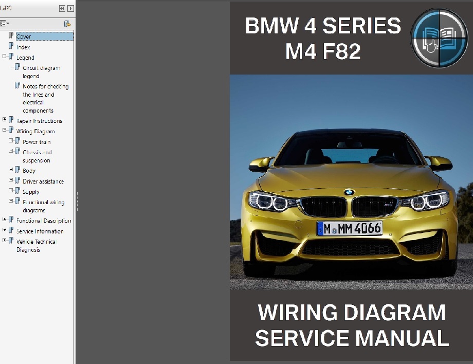 BMW F82 M4 4シリーズ ワークショップマニュアル カラー配線図 整備書の画像1