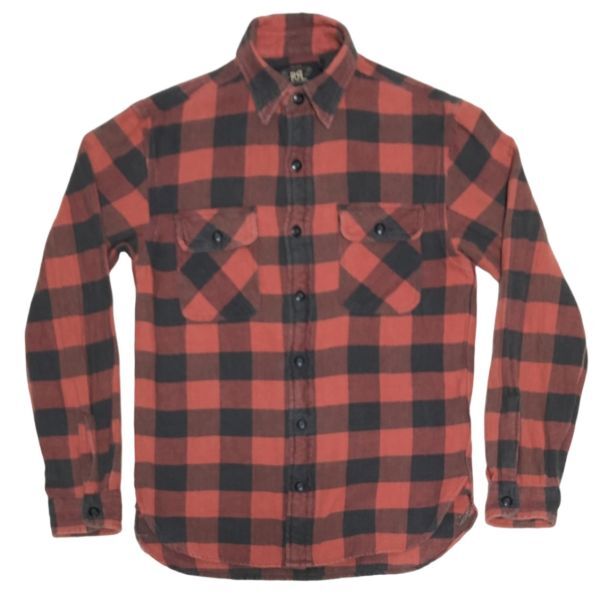 RRL Matlock Plaid Cotton Workshirts XS 赤×黒 レッド×ブラック バッファローチェックワークシャツ ネル ヴィンテージ ダブルアールエル
