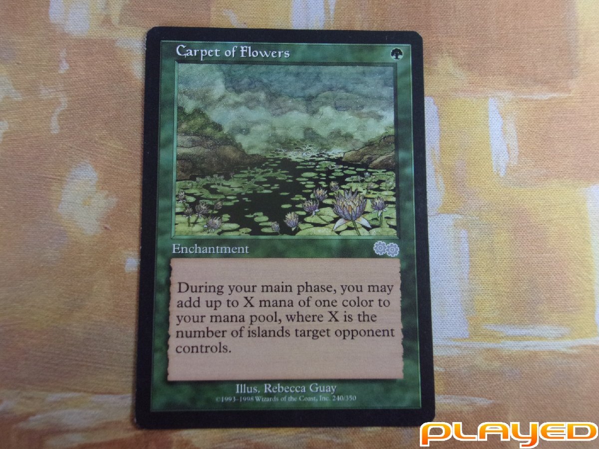 MTG　花の絨毯/Carpet of Flowers　英　USG　傷汚れあり_画像1