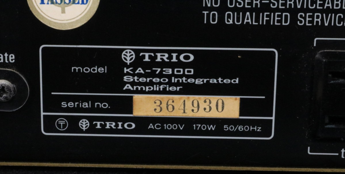 【ト滝】定価￥65,000 TRIO トリオKA-7300 ステレオプリメインアンプ 左右独立セパレート電源搭載 DE914DEW09_画像3