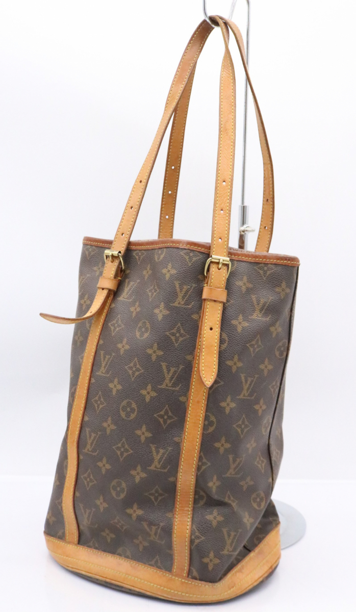 【ト滝】LOUIS VUITTON ルイヴィトン トートバッグ ショルダー バケットGM M42236 モノグラム キャンバス ブラウン 肩掛け DS685DEM62_画像1