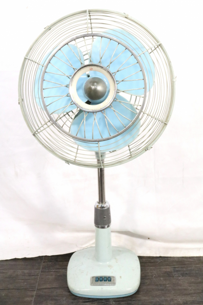 [to.]NATIONAL National three sheets wings Showa Retro ELECTRIC FAN electric fan model 30JB pastel blue antique DE930DEW20