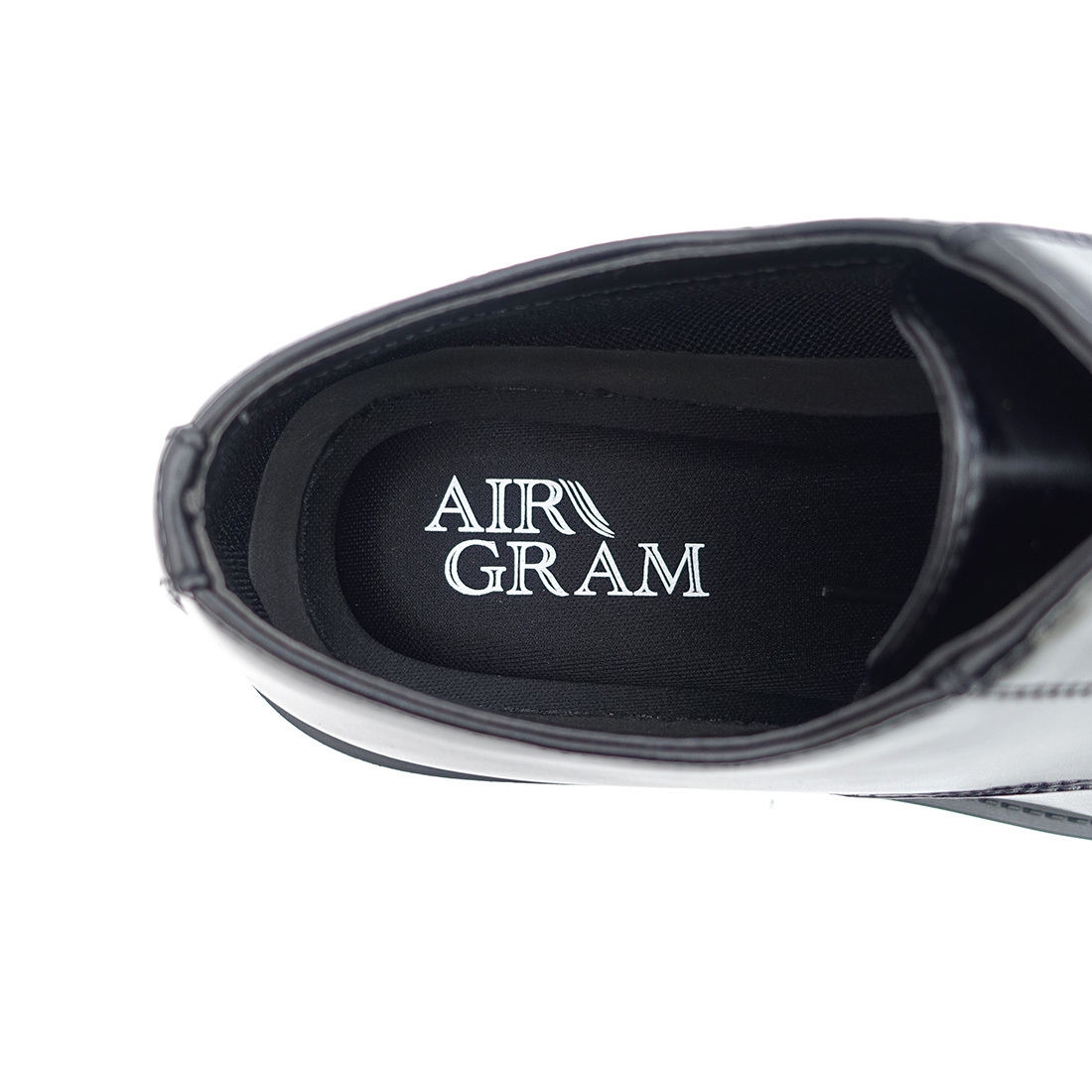 ▲AIR GRAM エアグラム メンズ プレーントゥ ビジネスシューズ 1725 メンズ 紳士靴 革靴 ブラック Black 黒 25.0cm (0910010701-bk-s250)_画像8