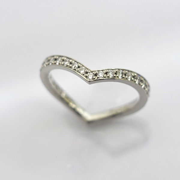 ★ ポンテヴェキオ Pt999 ダイヤ 0.2ct ウェーブモチーフ リング 10号 (0220442190)