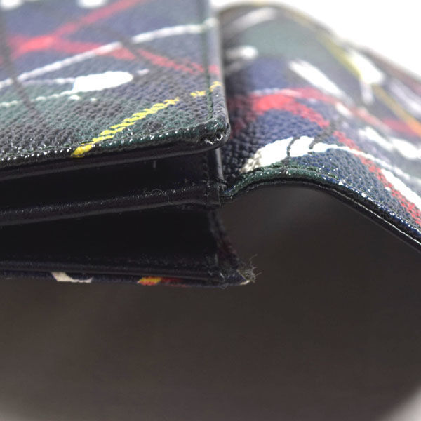 ■ ヴィヴィアンウエストウッド スプラッシュタータン 二つ折り財布 PVC (0990009460)_画像8