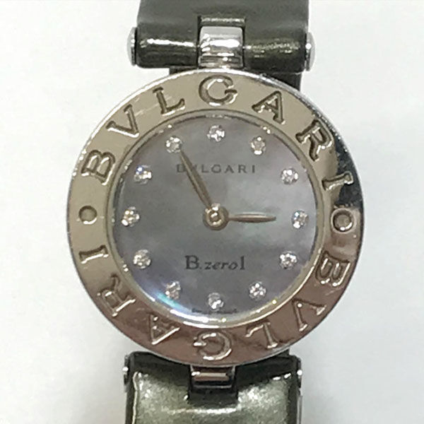 ■ BVLGARI ブルガリ B-zero1 レディース腕時計 ダイヤ ブルーシェル文字盤 ジャンク BZ 22 S(0990013973)の画像1