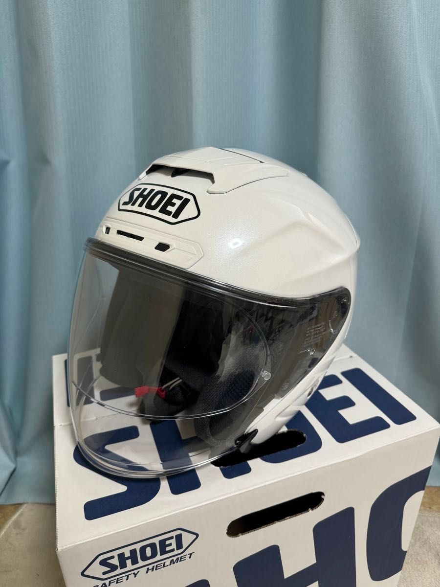 【未使用に近い】SHOEI ショウエイ　Jフォース4  サイズL  極美品　 ルミナスホワイト ジェットヘルメット