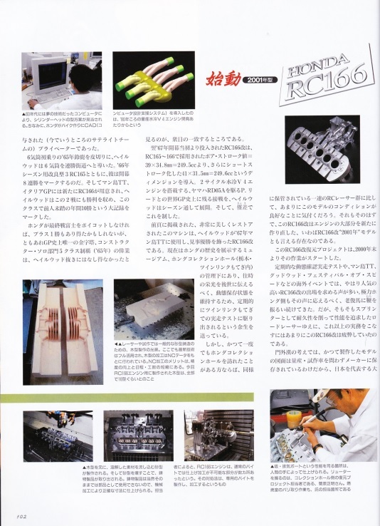 別冊モーターサイクリスト　200203　RC１６６　６気筒　復活プロジェクト_画像6