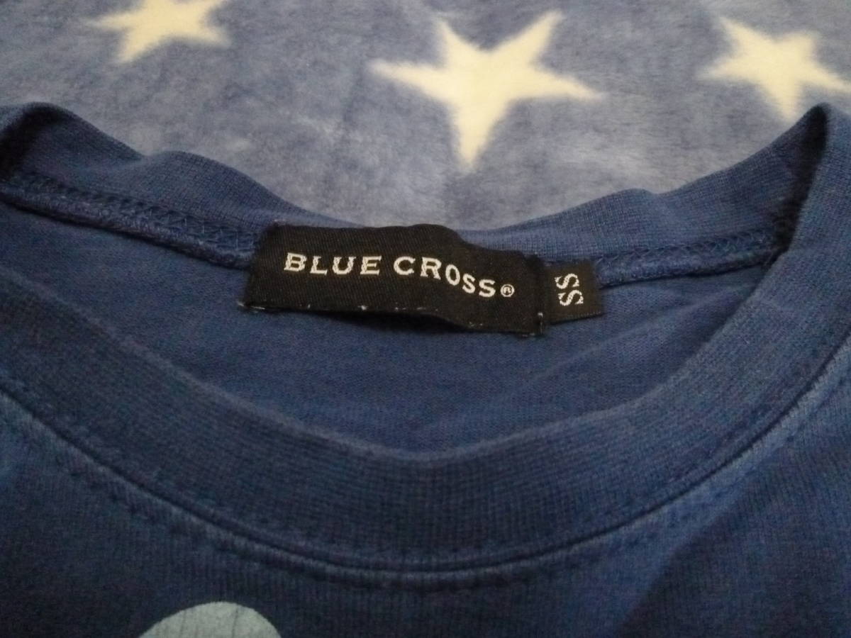 BLUE CROSS(ブルークロス)☆プリント入り長袖シャツ 青 ＳＳの画像3