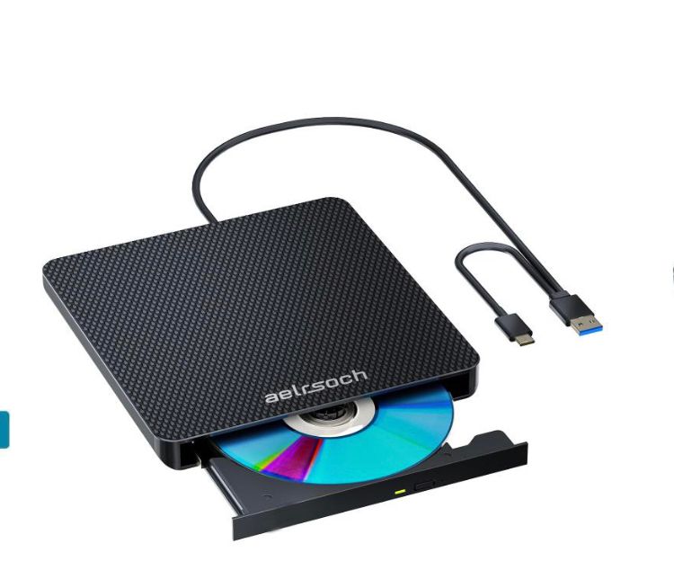 aelrsoch 外付けBD 外付け ハードディスク DVDドライブ ブラック USB HDD SSD 