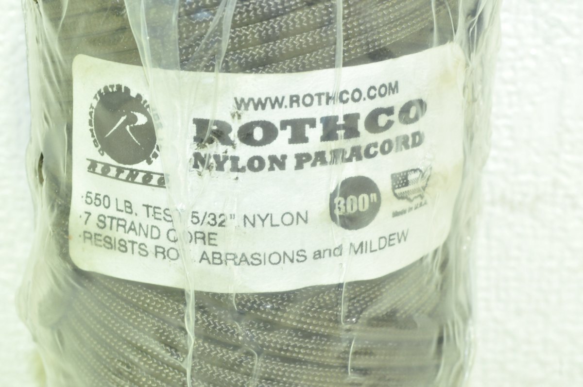 【未使用品】埼玉発 ROTHCO ナイロンパラコード 550lb 330ft JR MM_画像3