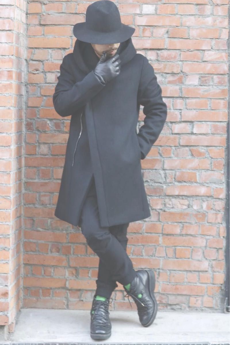 ジュンハシモト WRAP HOODED COATウールメルト ラップコート 3 ジュンハシモト WRAP HOODED COATウールメルト ラップコート 3