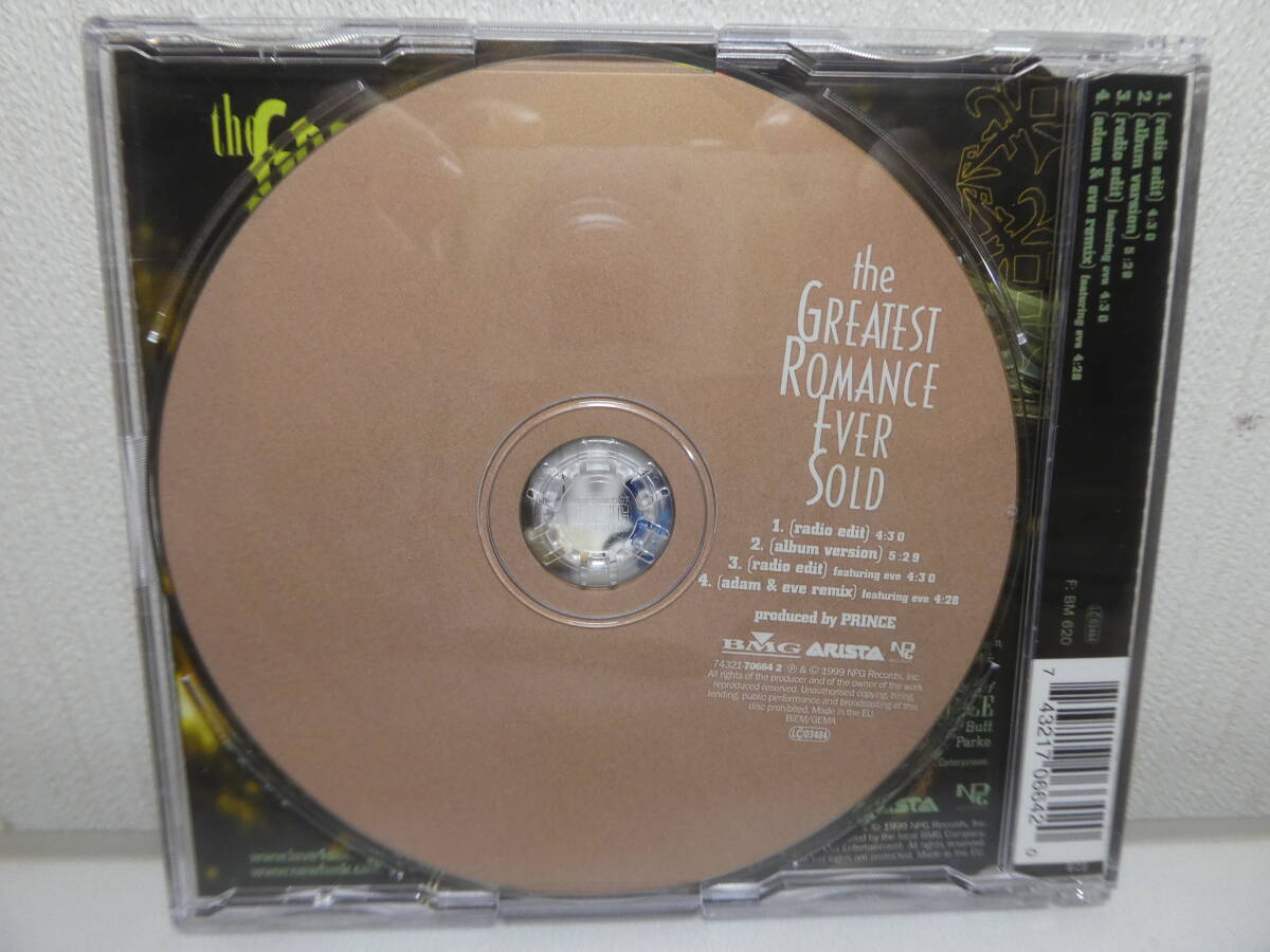 EU盤5”CDシングル！Prince　プリンス　／　The Greatest Romance Ever Sold_画像2