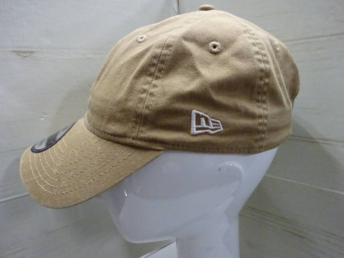 ●○(い-B2-160) NEW ERA ニューエラ　キャップ　帽子　無地　ベージュ　9TWENTY ストリート　カジュアル　男女兼用　中古○●_画像2