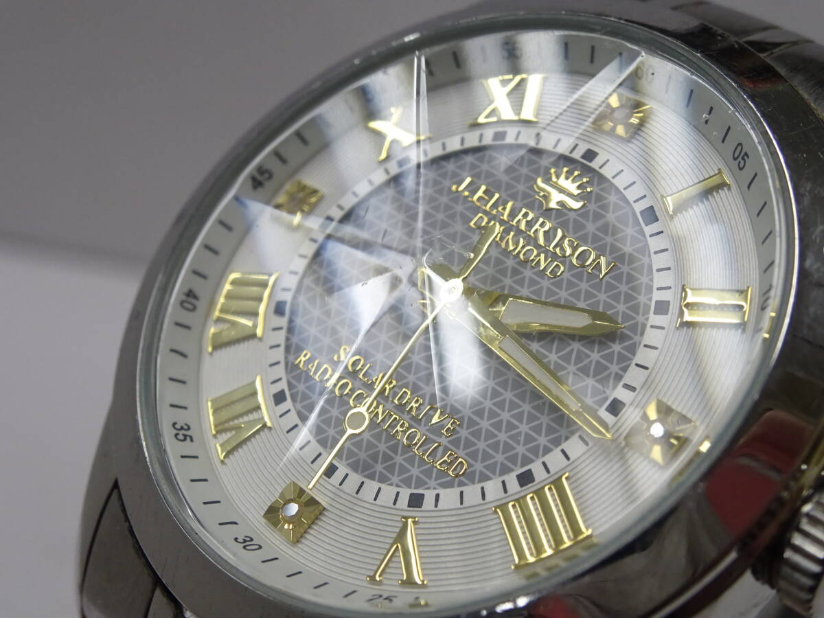 (つ-U-576)J.HARRISON ジョンハリソン腕時計 JH-082 アナログ ソーラー メンズ 動作品 中古_画像5