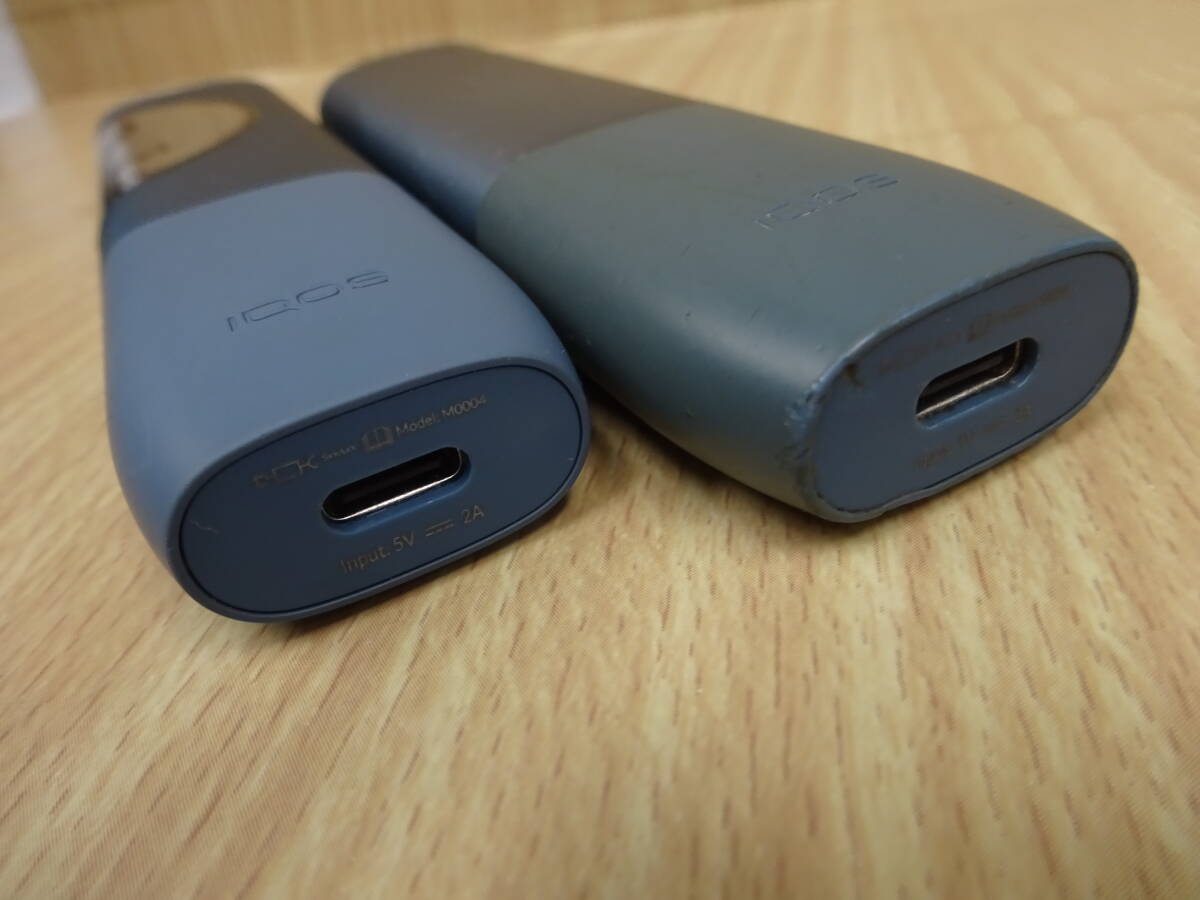 (く-L-1868) IQOS ILUMA ONE アイコス イルマ ワン 本体のみ ブルー 電子タバコ 2個セット 喫煙具 通電確認済 中古_画像2