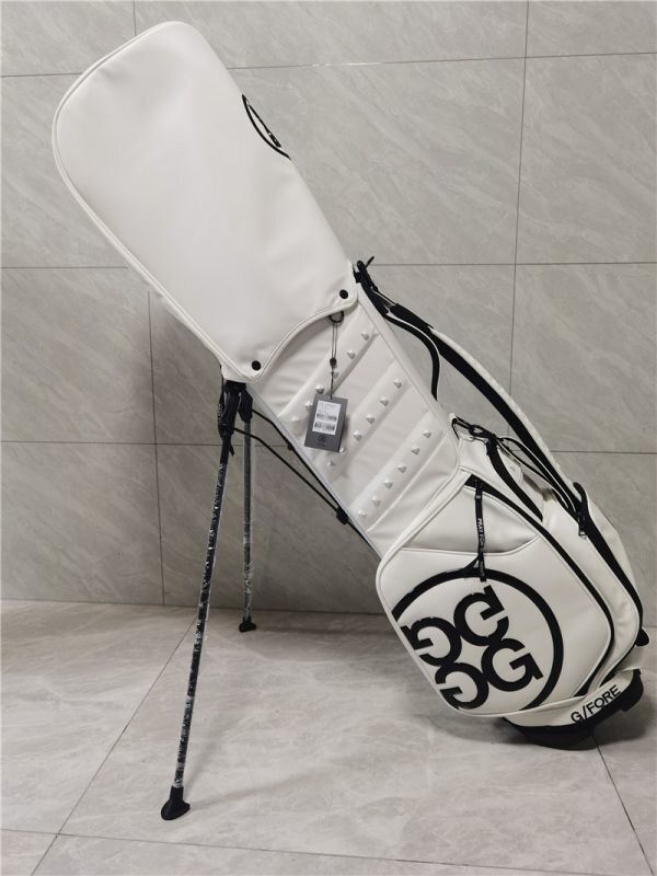 未使用 Golf Bag 　キャディーバック ゴルフバッグ PU レザー,9型，4kg_画像2
