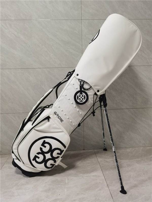 未使用 Golf Bag 　キャディーバック ゴルフバッグ PU レザー,9型，4kg_画像1