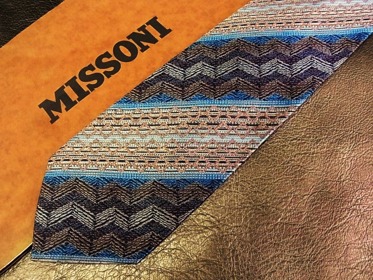 ●bv7357●良品●ミッソーニ【色の魔術師☆ＭＩＳＳＯＮＩ】ネクタイ_画像1