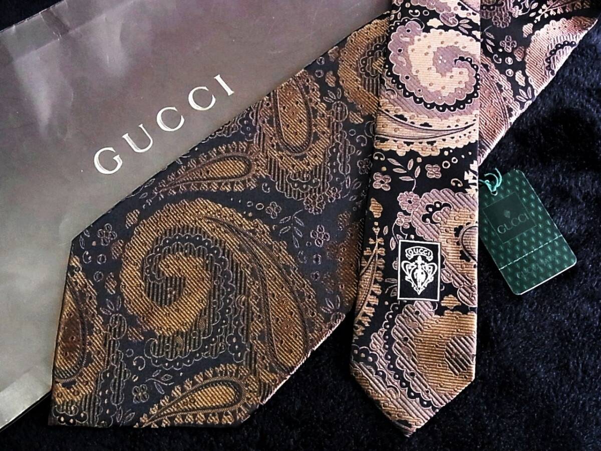 ★☆*:.*:【新品】5277T 「豪華 刺繍ペイズリー柄」 グッチ【GUCCI】ネクタイ_画像2