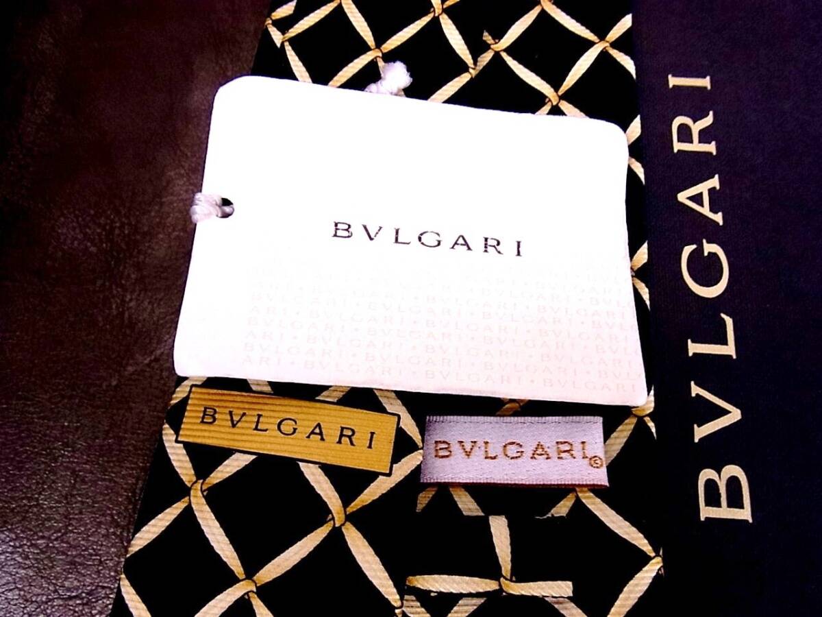 ●bv0794●良品●【BVLGARI】ブルガリ 「最高級セッテピエゲ」 ネクタイ_画像3