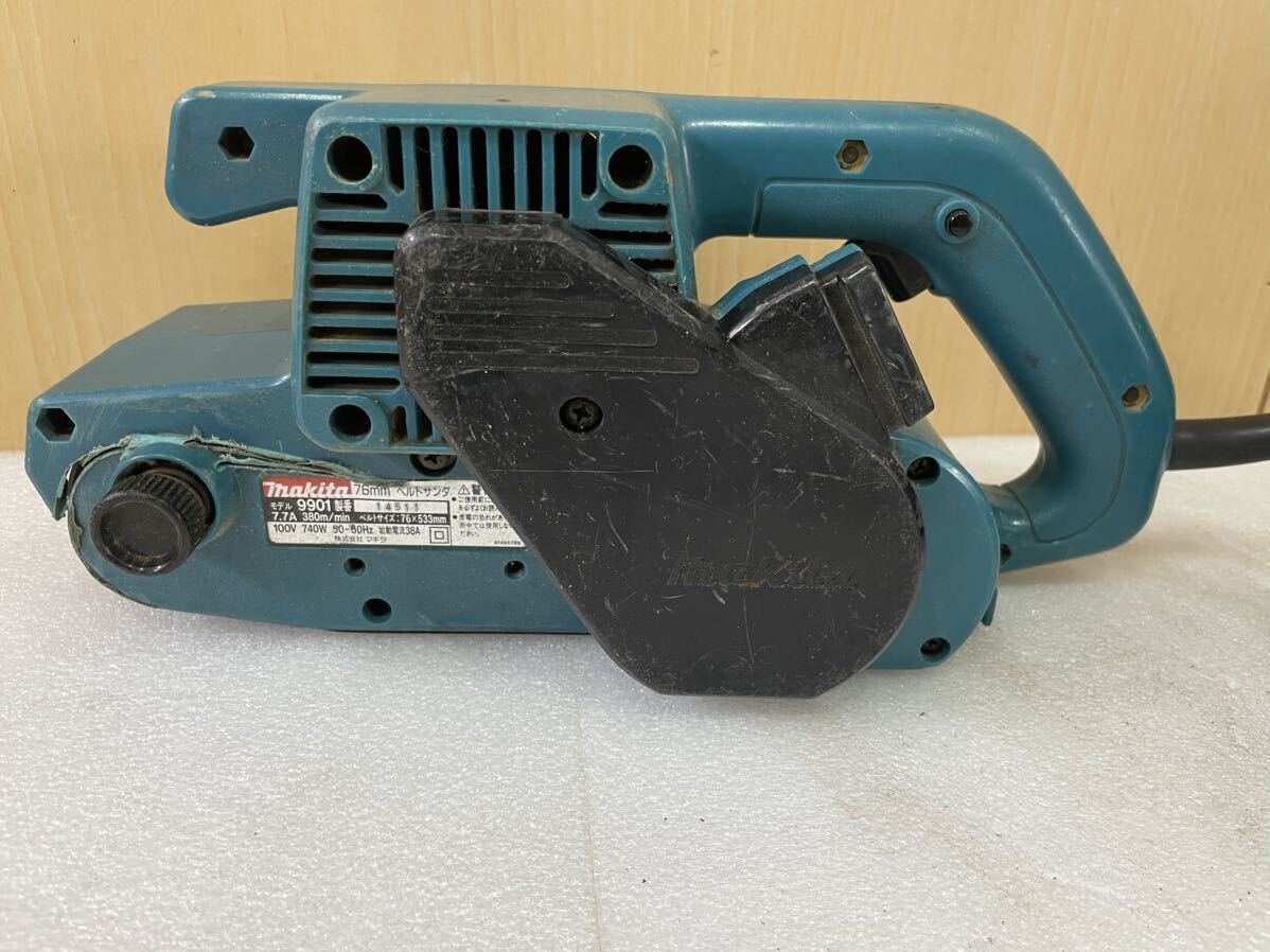 RM7551 マキタ makita 76mm ベルトサンダー 9901 通電確認済 0321の画像1