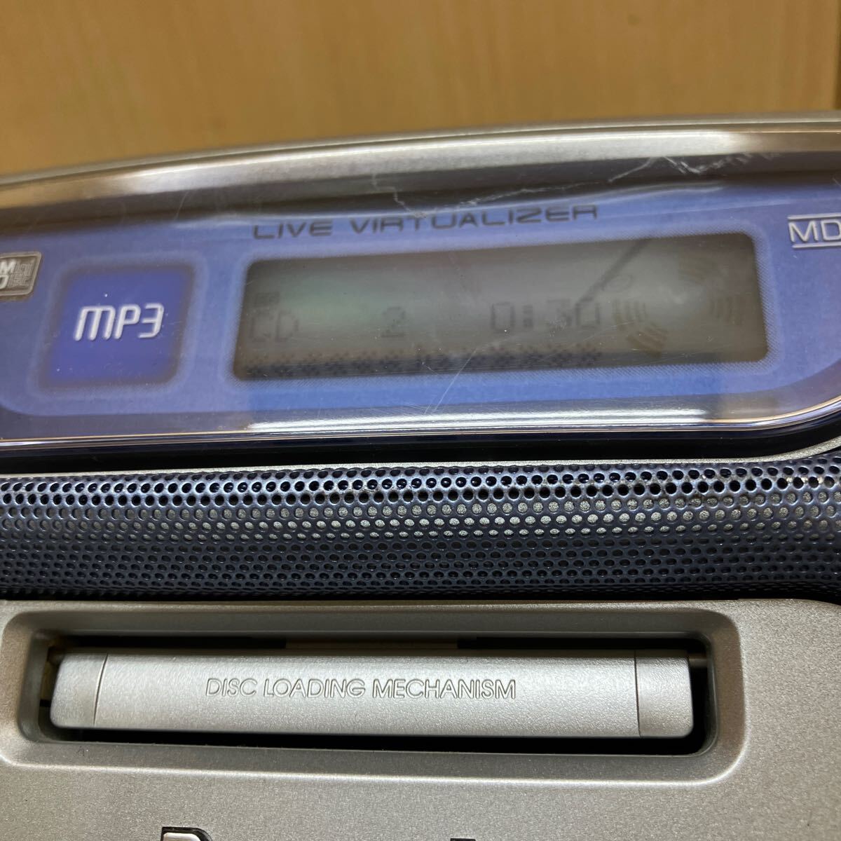 MK5791 Panasonic　CD/MD/MP３　４倍速MDLPラジカセ　RX-MDX61　CD再生良好　MD再生OK 20240321_画像2