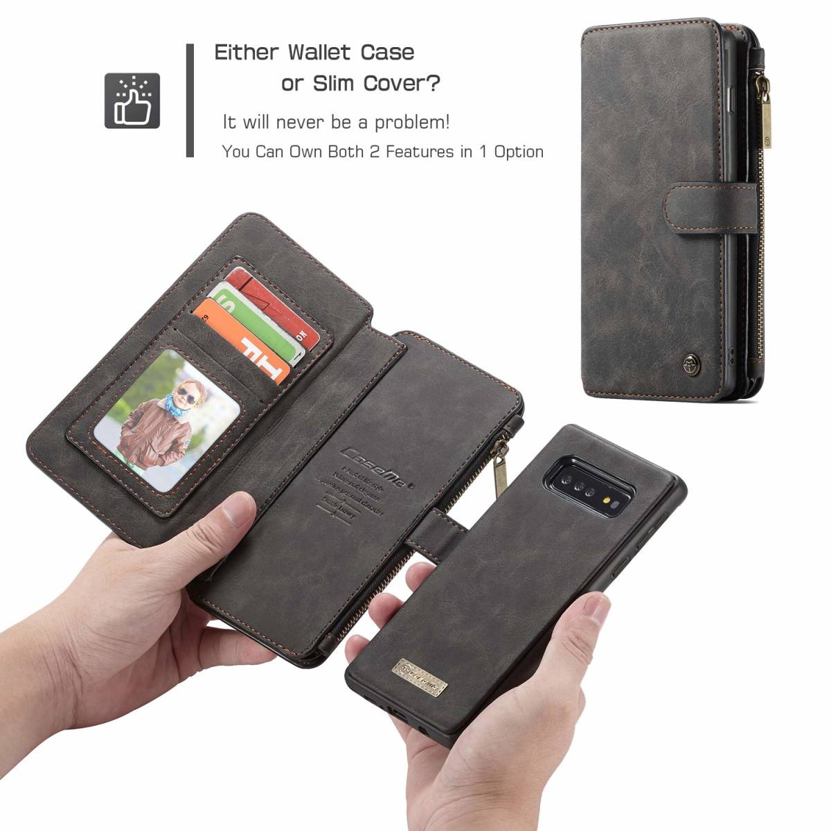 Galaxy S10+ レザーケース ギャラクシー s10+ ケース SCV42 SC-04L 手帳型 お財布付き カード収納 カバー c_画像1