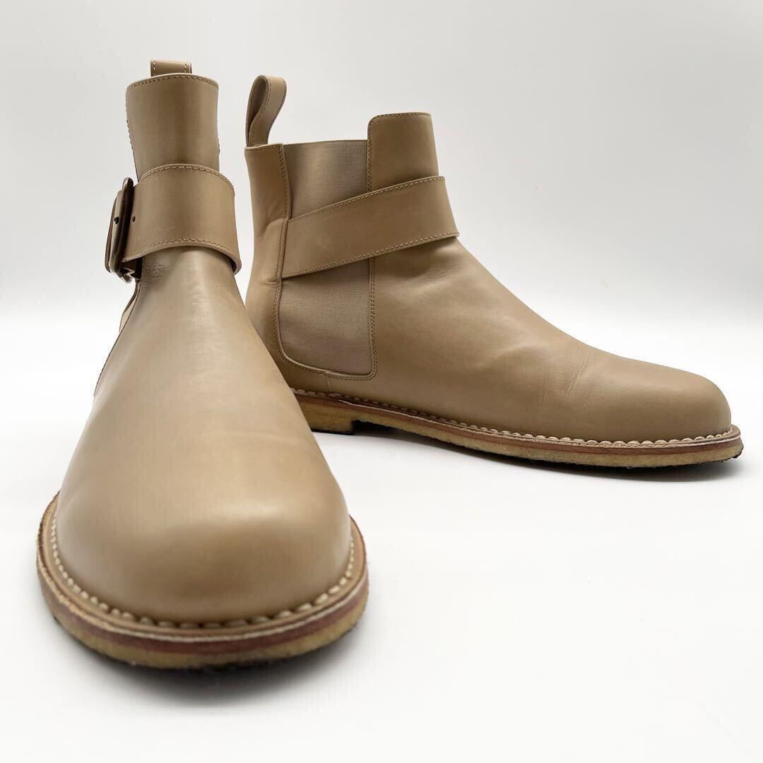1 jpy [ regular price 12 ten thousand unused class ] tomas maier Thomas ma year side-gore boots shoes sneakers is ikatto men's business Camel 27.5 rank 