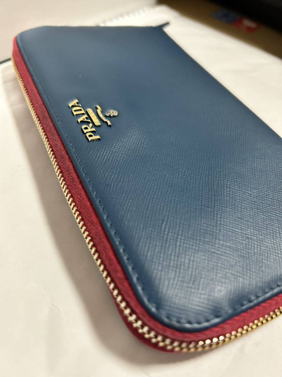 ☆中古美品☆送料込み☆PRADA 長財布 サフィアーノ レザー ラウンドファスナー長財布 プラダ の画像6