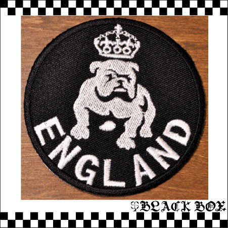 インポート ワッペン BULLDOG ENGLAND ブルドッグ 英国 UK GB イギリス イングランド ブリティッシュ mods モッズ punk パンク 094_画像1