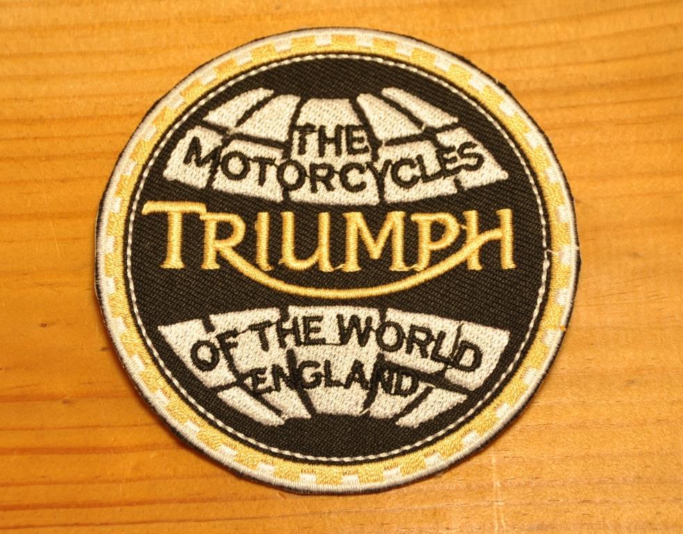 英国 インポート ワッペン パッチ TRIUMPH トライアンフ カフェレーサー CAFE RACER ロッカーズ ROCKERS UK GB バイク バイカー 066-2_画像2