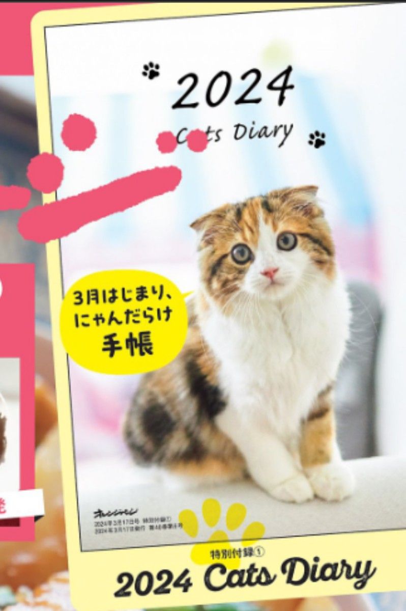 オレンジページ 特別付録 2024 Cats Diary ダイアリー 2冊セット